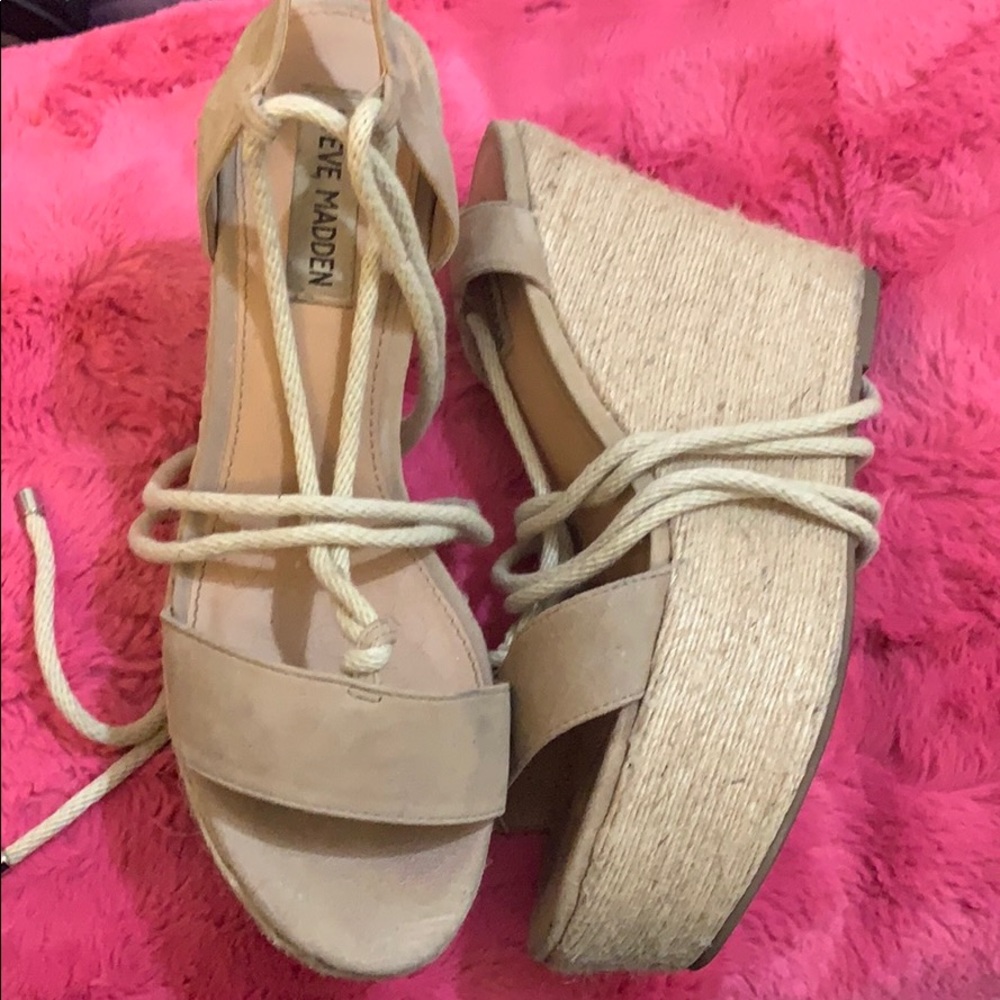 Steve Madden wrap up wedges size 9
